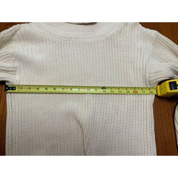 Chunky Knit  Women"s Turtleneck Sweater In Cream By Parker of Vienna Size Medium - Picture 8 of 16